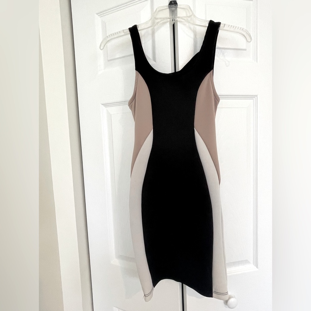 Neutral Bodycon Sleeveless Dress